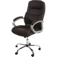 Mendler Fauteuil de bureau américain Boston XXL, charge 150kg, similicuir marron