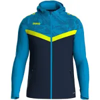 Jako Iconic Veste à Capuche Hommes - Marine / Bleu / Jaune Fluo