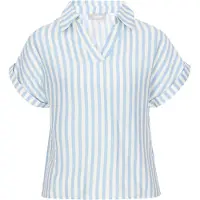 Usha Chemisier 'Casual' bleu clair / blanc