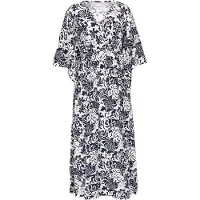 Usha Robe bleu marine / blanc