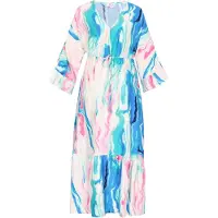 IZIA Robe 'Festival' bleu marine / menthe / rose clair / blanc