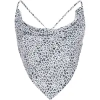 Faina Haut 'Festive' bleu-gris / blanc