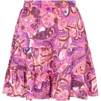 IZIA Jupe 'Boho' marron / violet / rose / rose