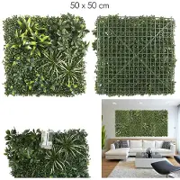Home Deco Factory Mur Végétal Artificiel - - Panache - Vert - 50 x 50 cm