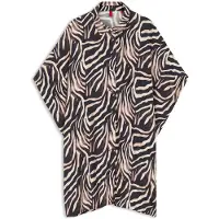 HUGO pour femme. 50561289 Déguisement noir, marron (XS), Casuel, Imprimé animal, Viscose, Manche courte