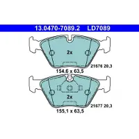 Ate Jeu de plaquettes de frein 13.0470-7089.2, avant, Céramique