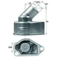 MAHLE ORIGINAL Thermostat d'eau TI 9 87