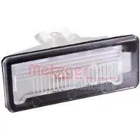 METZGER Feu de plaque d'immatriculation droit C5W transparent avec ampoule pour FIAT DOBLO, entre autres