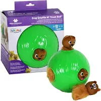 Boon par Nina Ottosson Dog Snuffle N' Treat Ball Puzzle Niveau 2 Intermdiaire Vert Grand