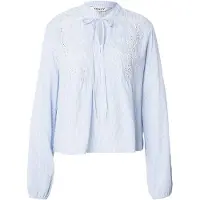 ONLY Blouses ONLLENNYO LS EMBROID V-NECK femmes - Bleu - EU L