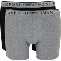 Emporio Armani Boxers gris chiné / noir chiné