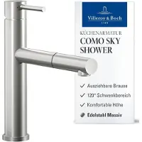 Villeroy & Boch Como Sky Shower Robinet de cuisine, en acier inoxydable