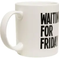 Mister tee Tasse 'Waiting For Friday' noir / blanc