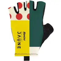 Santini Combo Tour De France Official General Leader Short Gloves Jaune M