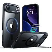 ESR - Classic Hybrid HaloLock Kickstand - iPhone 17 Air - Clear Black (Apple iPhone 17), Coque pour téléphone portable, Transparent, Noir