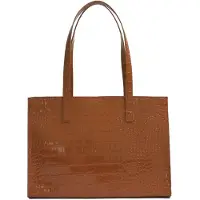 Ted Baker sac à main Welona Croc Effect Elongated Icon Bag Tan marron clair