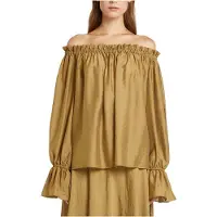 Marella pour femme. 2613111042200 Chemisier Mllmeringa brun (42), Marron, Casuel, Modal, Manche longue