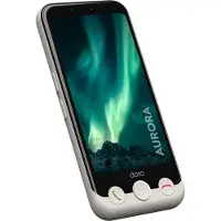 Doro Pack Smartphone Aurora A10 Double nano SIM 64 Go 4.5" Graphite + Etui de protection Noir + Film de protection en verre trempé