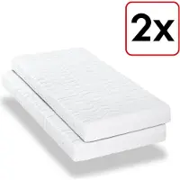 Sleezzze Lot de deux matelas Premium 7 zones 80x200 cm CloudComfort, hauteur 15 cm, degré de fermeté H2/H3, Twin-Set