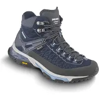 Meindl - Chaussures de randonnée journée en GORE-TEX - Top Trail Lady Mid GTX Marine/Azur pour Femme en Cuir - Taille 37,5 - Navy