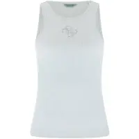 GUESS W6rp39kd092 Sleeveless T-shirt Bleu M Femme