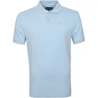 Barbour Polo Basique Piqué Clair Bleu clair Bleu taille M