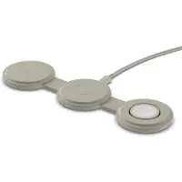 Satechi OntheGo Chargeur sans fil 3-en-1 – Design compact et pliable – Matériaux durables et résistants aux rayures – Fournit jusqu'à 15W de charge pour iPhone