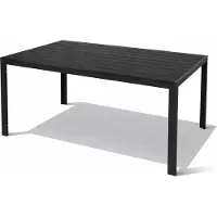 Mojawo Non-Wood Table de jardin aluminium anthracite / noir 160x90cm