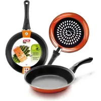 Jamon - Poêle New Orange, 20 cm, Acier émaillé vitrifié, Antiadhésif, Compatible avec l’induction