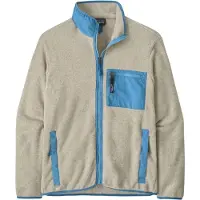 Patagonia - Polaire chaude à col montant - M's Synch Jkt Oatmeal Heather w/Shore Blue pour Homme - Taille L - Beige