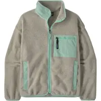 Patagonia - Polaire chaude et confortable à col montant - W's Synch Jkt Oatmeal Heather w/Thin Ice pour Femme - Taille M - Beige