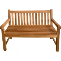 Axi Nowi Banc De Jardin En Bois De Teck, Brun | Banc En Bois Avec Accoudoirs | Banc De Parc En Teck Pour Jardin / Terrasse Avec Dossier Pour 2