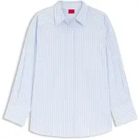 HUGO Eustyna 10278387 Long Sleeve Blouse Bleu 34 Femme