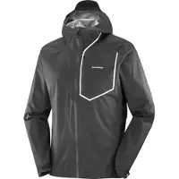 Salomon - Veste de trail imperméable et coupe-vent - Bonatti Pro Jkt M Deep Black pour Homme - Taille S - Noir