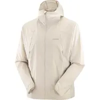 Salomon - Veste de trail coupe-vent - Outwind FZ Jkt M Silver Cloud pour Homme en Softshell - Taille S - Beige