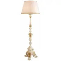 Casa Padrino Lampadaire baroque de luxe Ivoire / Or H. 183 cm - Fabriqué en Italie