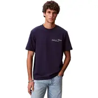 Calvin Klein Jeans T-Shirt '20S MARCH' bleu marine / blanc