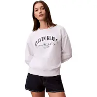 Calvin Klein Sweat-shirt 'Varsity' bleu nuit / blanc
