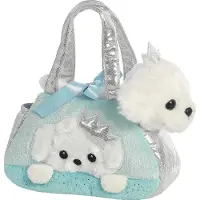 Herma AURORA Plush Poodle in a blue bag, 20 cm