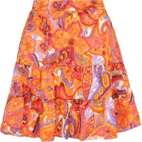 IZIA Jupe marron / violet / orange / rose