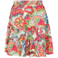 IZIA Jupe 'Boho' vert clair / vert foncé / orange / rouge