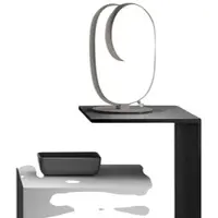 Gea Luce Lampe De Table Diva L Titanium - Abat-Jour Led 17W 3000K 720Lm En Aluminium Et Silicone, Diffusion 360 Degrés, Dimmable Intégré - Gealuce