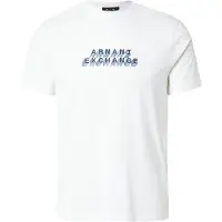 Armani Exchange pour homme. XM002779AF10358U0009 T-shirt blanc avec logo (XXL), Casuel, Polyester, Manche courte
