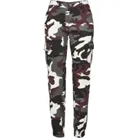Urban Classics Pantalon cargo anthracite / gris foncé / bourgogne / blanc