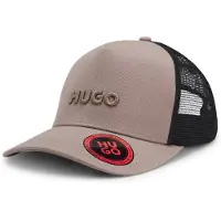HUGO Casquette en twill de coton avec panneaux en mesh