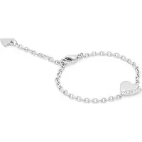 GUESS Bracelet Femme Guess By Your Side Jubb06014jwygs En Acier Argenté - Pendentif CUr Bombé Avec Pavage De Cristaux