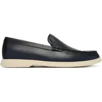 BOSS pour homme. 50563129 Mocassins en cuir Sienne Loaf bleu marine (42), Plat, Aucun, Casuel