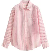 Gant 4300622 Linen Relaxed Fit Long Sleeve Shirt Rose 34 Femme