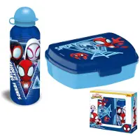 Kids Euroswan Marvel Spidey the Amazing Friends Aluminium bottle + lunch box, Lunch box, Bleu, Multicolore