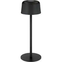 Goobay 77675 Lampe de table LED sans fil, taille S, 25 cm, noire, 0,5 m - avectactile, 150 lm, blanc chaud (3000 K)